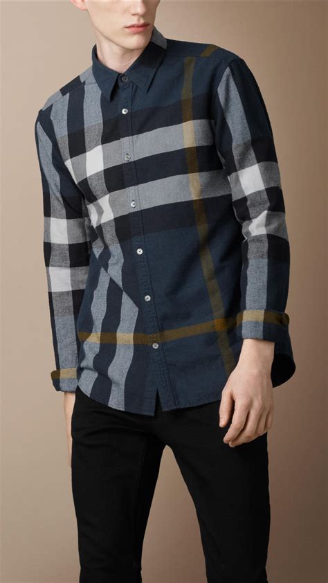 burberry men's check shirt.